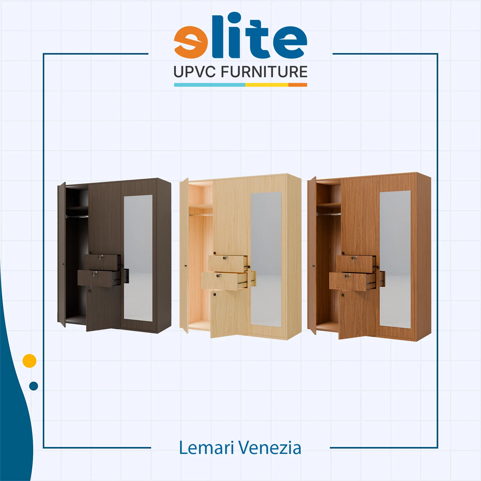 Lemari Venezia detail furniture upvc Elite Shop