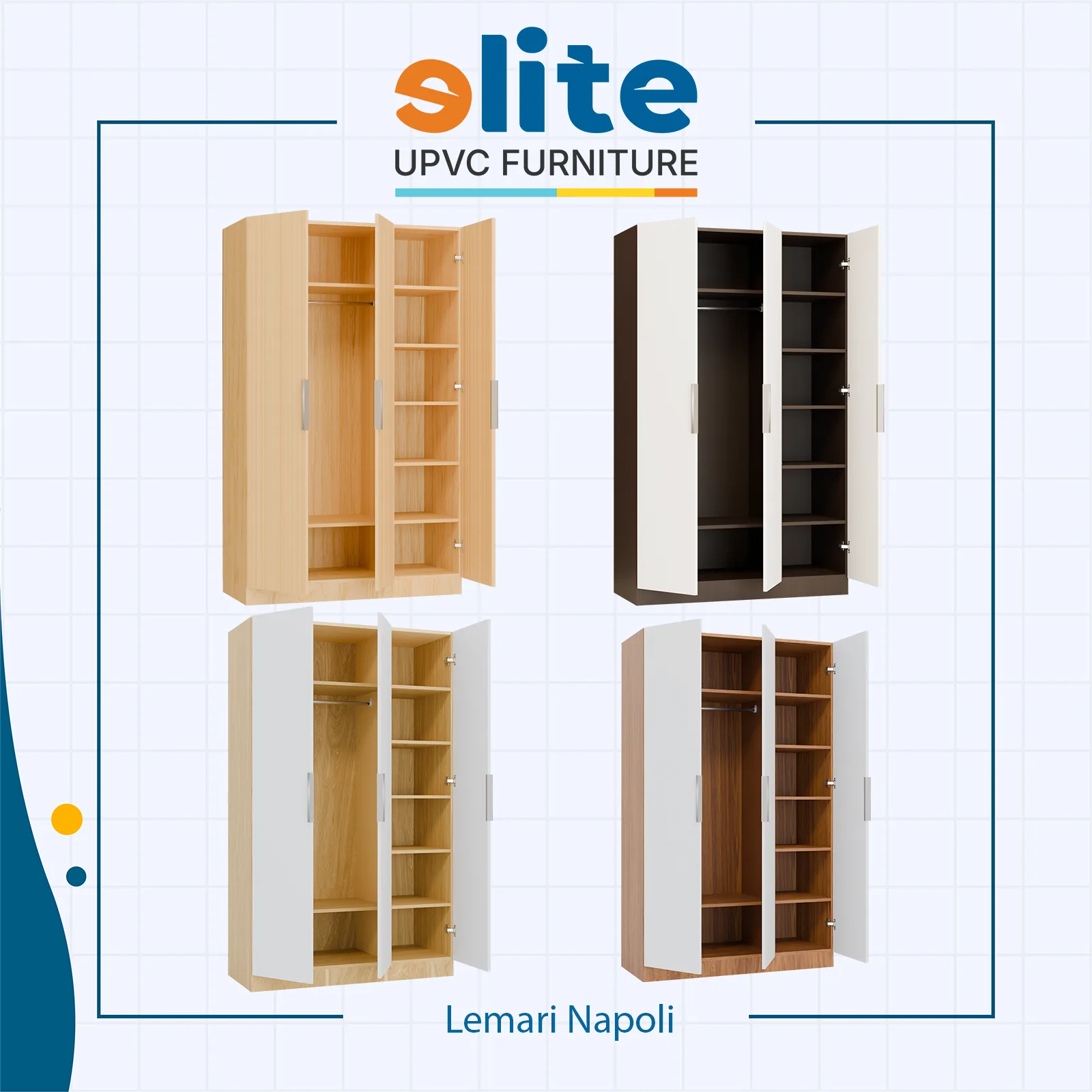 Lemari Napoli detail furniture upvc Elite Shop