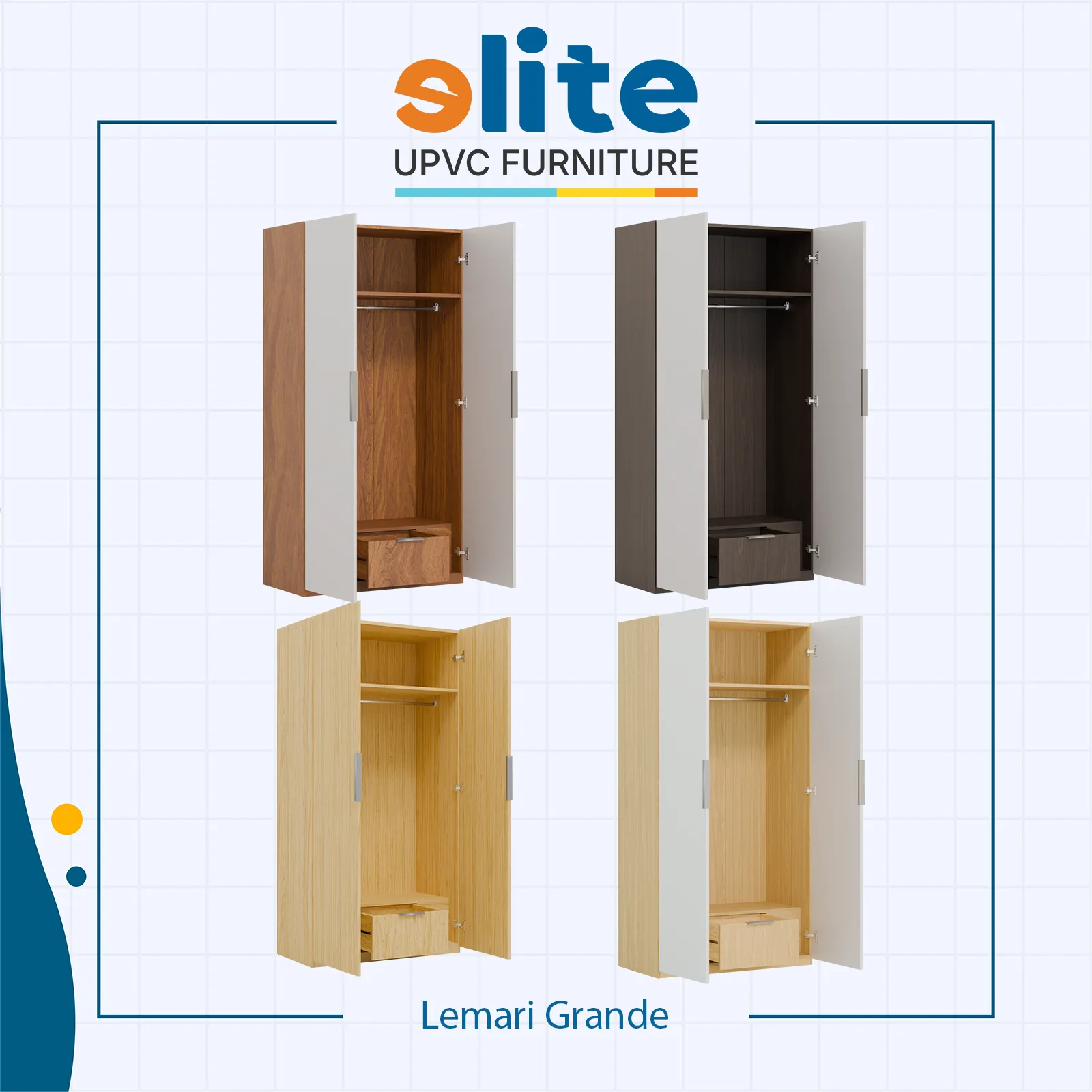 Lemari Grande detail furniture upvc Elite Shop