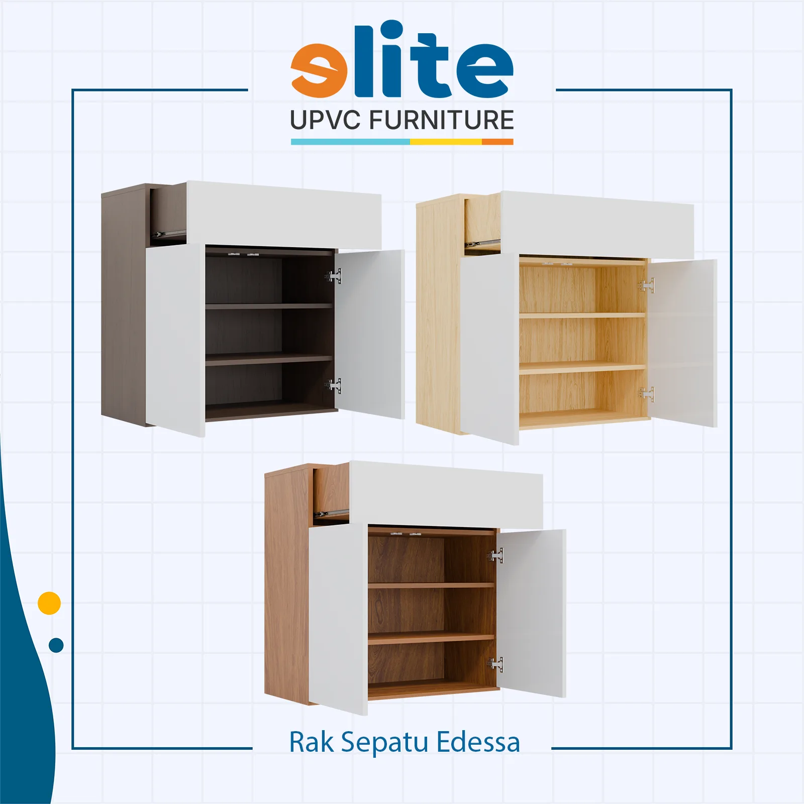 Rak Sepatu Edessa detail furniture upvc Elite Shop