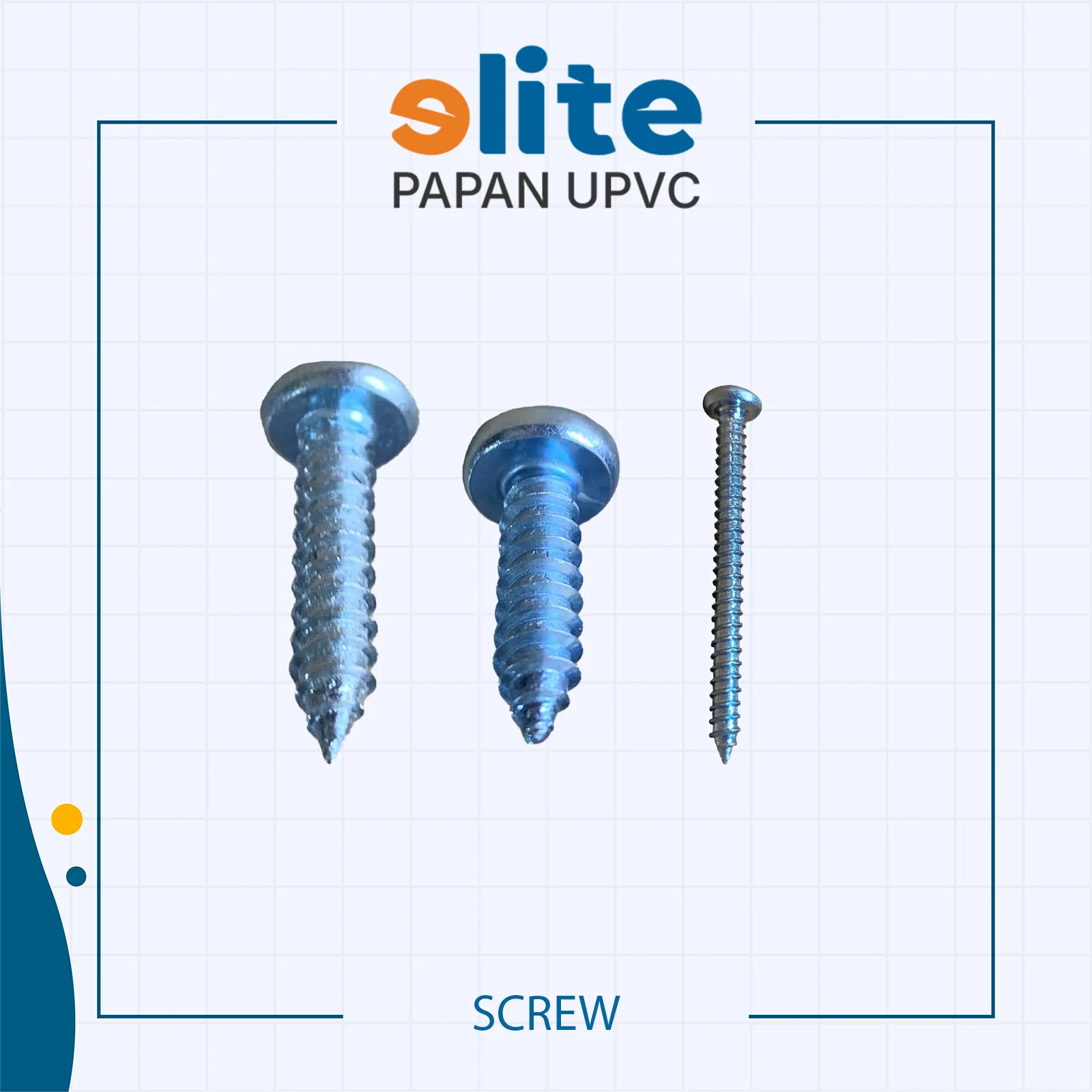 Screw detail papan upvc Elite Shop