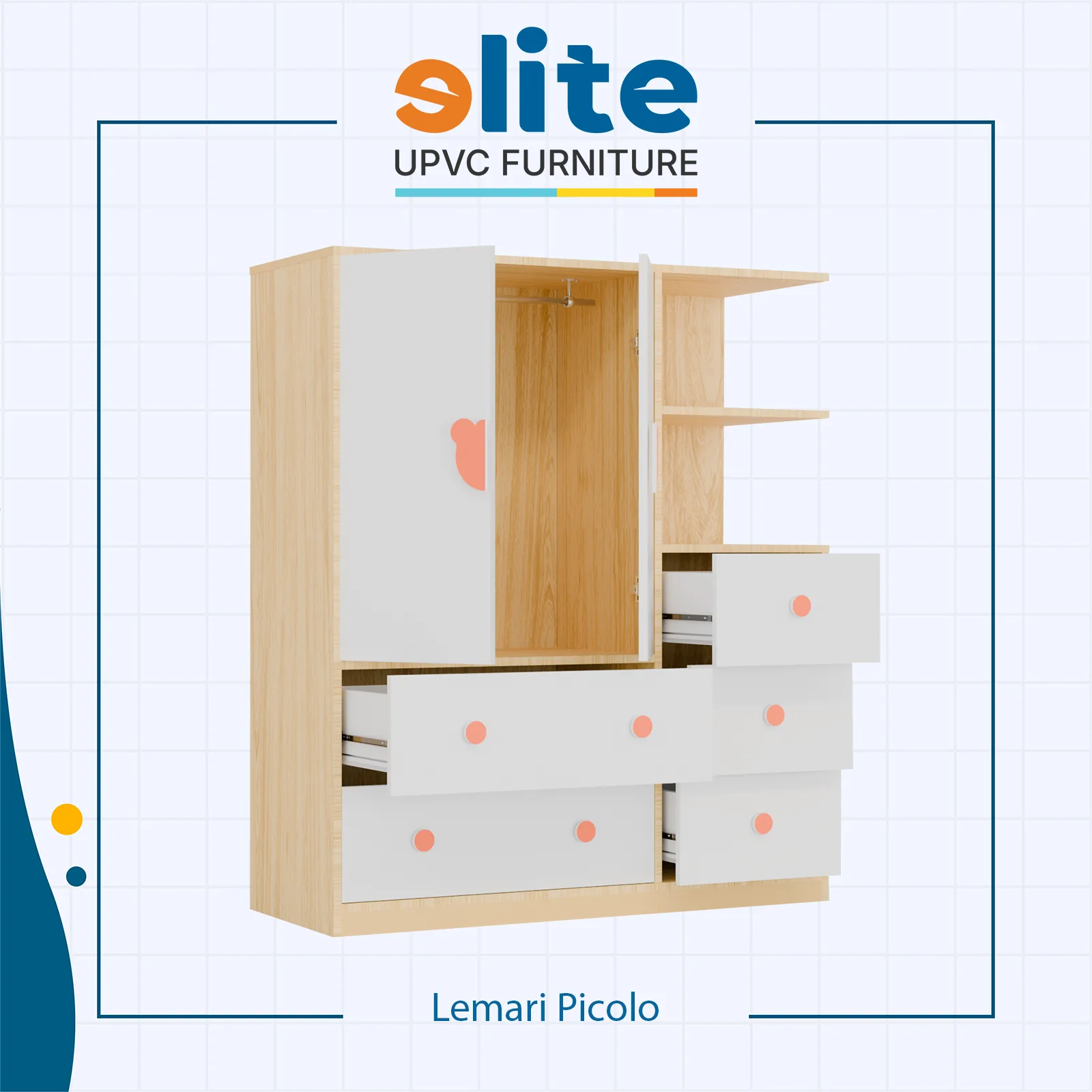 Lemari Picolo detail furniture upvc Elite Shop