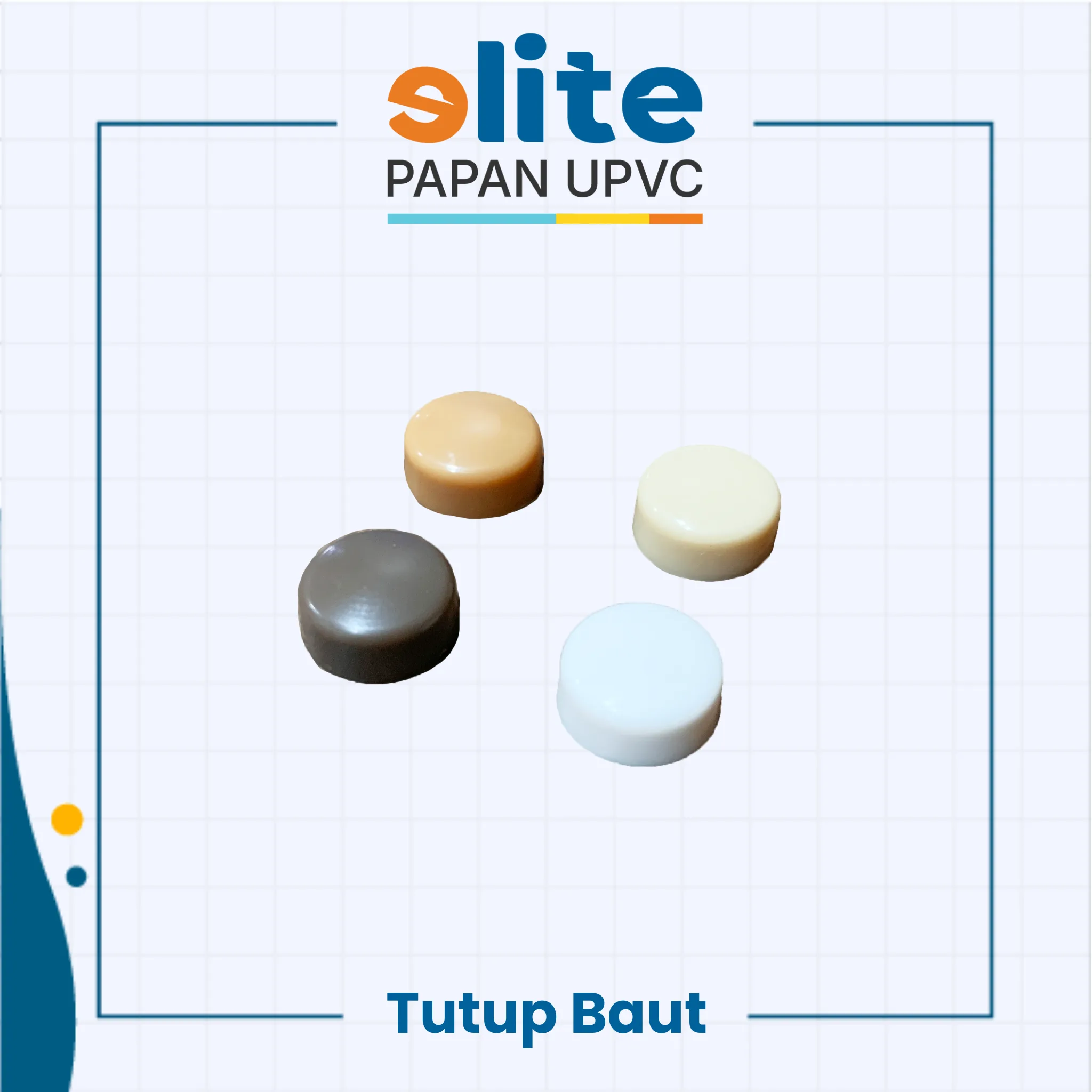 Tutup Baut Papan UPVC detail papan upvc Elite Shop