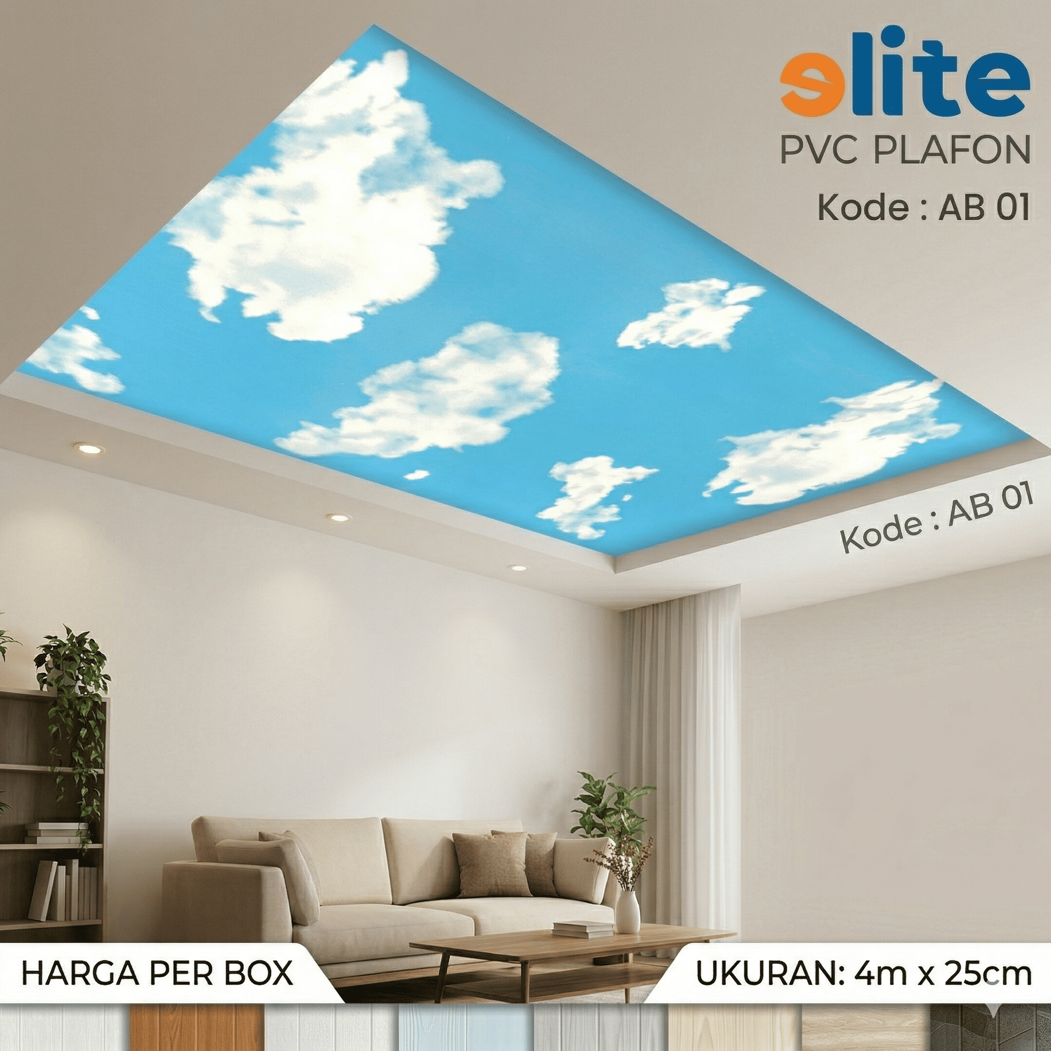 Plafon dan wall panel untuk ruang yang lebih terang, bersih, dan berkelas.