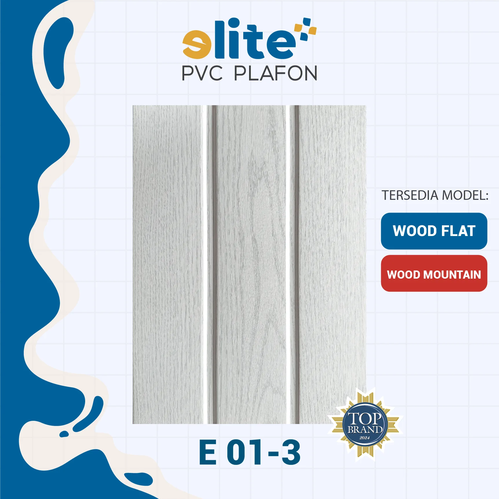 Elite Plus Lebar 25 cm detail plafon pvc Elite Shop